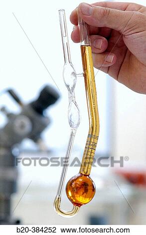 Stock Image - Viscosity meter. Metallurgical laboratory. Metal Industry.. Fotosearch