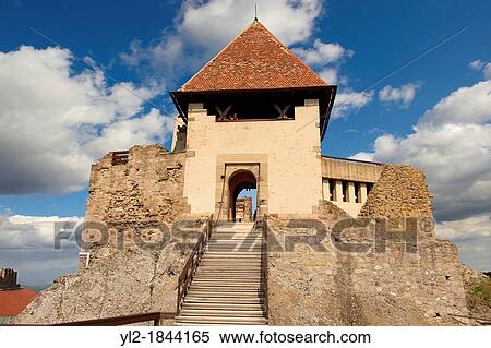 Stock Photography - Visegrad Castle in the sky VisegrBdi VBr - FellegvBr, Hungary. Fotosearch