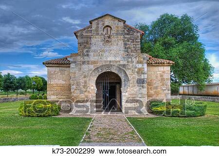 Stock Photo - Visigothic Church of San Juan Bautista San Juan de Baos. 7th Century. Baos de Cerrato. Palencia Province. Castilla y Leon. Spain.. Fotosearch