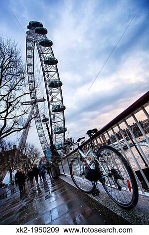 Visit London Eye by Bike, London, UK View Large Photo Image Stock Photo - Visit London Eye by Bike, London, UK. Fotosearch