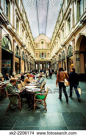 Visit to Galerie de la Reine, Brussels, Belgium. View Large Photo Image Picture - Visit to Galerie de la Reine, Brussels, Belgium.. Fotosearch