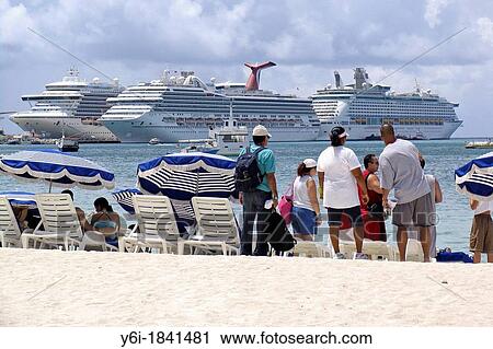 Visitors on Great Bay beach Philipsburg with three cruise ships docked in background St Maarten View Large Photo Image Stock Image - Visitors on Great Bay beach Philipsburg with three cruise ships docked in background St Maarten. Fotosearch