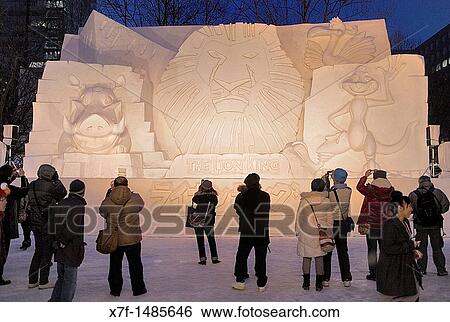 Visitors, Sapporo snow festival, snow sculpture, Odori Park, Sapporo, Hokkaido, Japan View Large Photo Image Stock Photograph - Visitors, Sapporo snow festival, snow sculpture, Odori Park, Sapporo, Hokkaido, Japan. Fotosearch