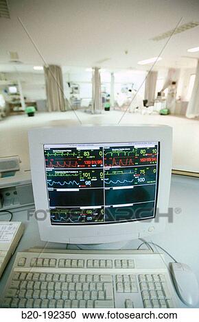 Stock Image - Vital signs monitor. Fotosearch