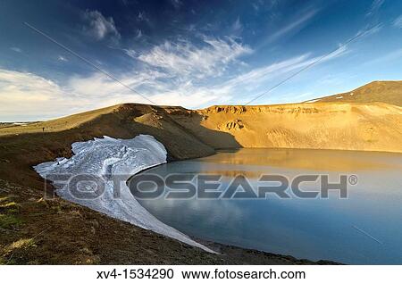 Viti volcanic crater, Krafla Geothermal area North east Iceland View Large Photo Image Stock Image - Viti volcanic crater, Krafla Geothermal area North east Iceland. Fotosearch