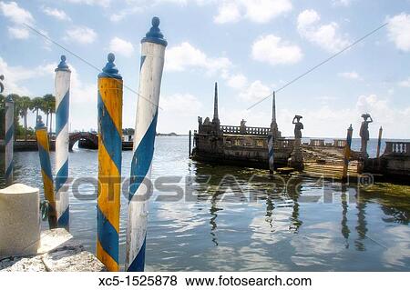 Vizcaya's Stone Barge, Miami, Florida, USA View Large Photo Image Stock Photo - Vizcaya's Stone Barge, Miami, Florida, USA. Fotosearch