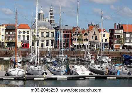 Vlissingen Holland Netherlands Europe Walcheren peninsula North Sea harbor town. View Large Photo Image Stock Photo - Vlissingen Holland Netherlands Europe Walcheren peninsula North Sea harbor town.. Fotosearch