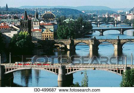Vltava River, Prague. Czech Republic View Large Photo Image Stock Photo - Vltava River, Prague. Czech Republic. Fotosearch