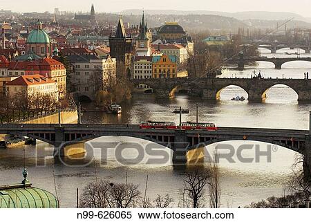Stock Photography - Vltava River. Prague. Czech Republic. Fotosearch