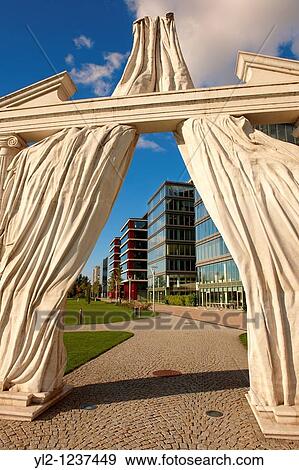 Stock Photo - Vodafone & Morgan Stanley headquarters in the Business park next to the National Theatre, Lachner Odon Fasor, Budapest, Hungary. Fotosearch