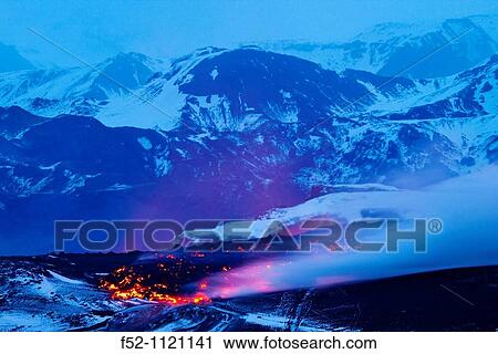 Volcanic eruption in Fimmvorduhals area, South of Iceland View Large Photo Image Stock Image - Volcanic eruption in Fimmvorduhals area, South of Iceland. Fotosearch