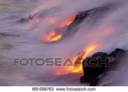 Volcanoes NP, Volcanic eruption. Hawaii, USA View Large Photo Image Stock Image - Volcanoes NP, Volcanic eruption. Hawaii, USA. Fotosearch