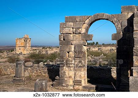 Volubilis, Morocco View Large Photo Image Stock Photo - Volubilis, Morocco. Fotosearch
