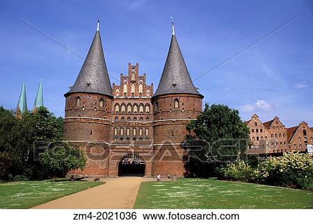 W. GERMANY, LUBECK, HOLSTENTOR, HOLSTEN GATE. View Large Photo Image Stock Photograph - W. GERMANY, LUBECK, HOLSTENTOR, HOLSTEN GATE.. Fotosearch