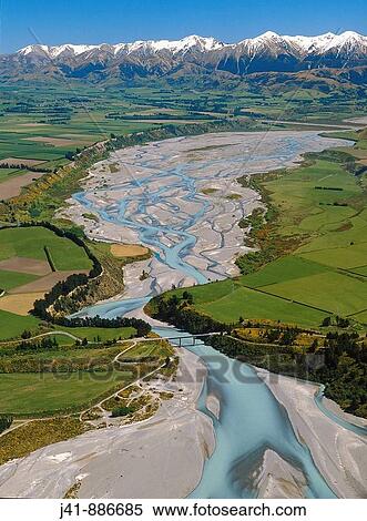 Waimakariri River and gorge Torlesse Range behind Canterbury New Zealand View Large Photo Image Stock Photography - Waimakariri River and gorge Torlesse Range behind Canterbury New Zealand. Fotosearch
