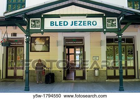 Waiting for the train at Bled Jezero Lake Bled station, Slovenia View Large Photo Image Stock Image - Waiting for the train at Bled Jezero Lake Bled station, Slovenia. Fotosearch