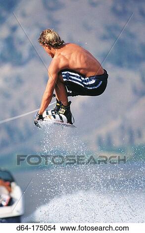Picture - Wakeboarding. Columbia River. Washington. USA. Fotosearch