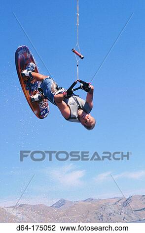 Wakeboarding. Columbia River. Washington. USA View Large Photo Image Stock Image - Wakeboarding. Columbia River. Washington. USA. Fotosearch