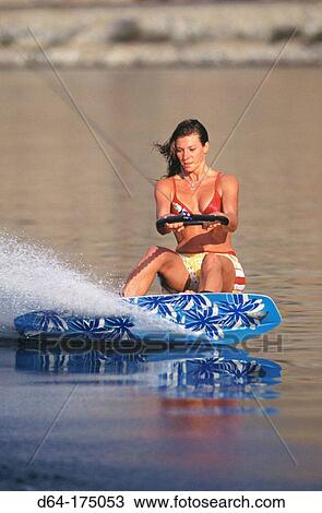Stock Image - Wakeboarding. Columbia River. Washington. USA. Fotosearch