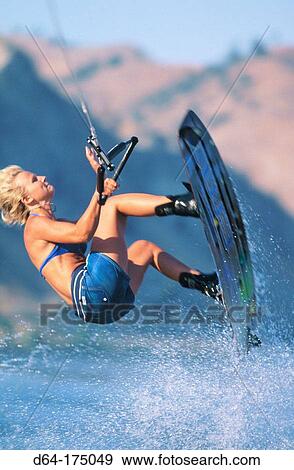 Wakeboarding. Columbia River. Washington. USA View Large Photo Image Stock Photo - Wakeboarding. Columbia River. Washington. USA. Fotosearch