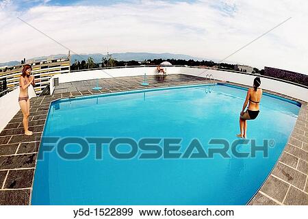 walk on the water, swimming pool, summer time View Large Photo Image Stock Photo - walk on the water, swimming pool, summer time. Fotosearch