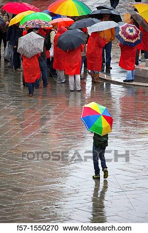 Walking in the rain, Venice View Large Photo Image Stock Image - Walking in the rain, Venice. Fotosearch