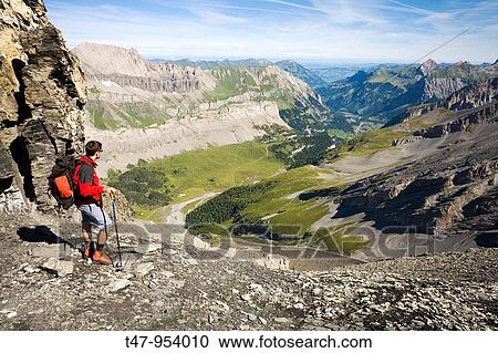 Walking Near Leukerbad, Wallis, Switzerland View Large Photo Image Stock Image - Walking Near Leukerbad, Wallis, Switzerland. Fotosearch