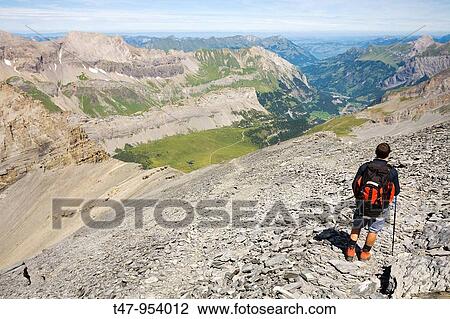 Walking Near Leukerbad, Wallis, Switzerland View Large Photo Image Stock Image - Walking Near Leukerbad, Wallis, Switzerland. Fotosearch