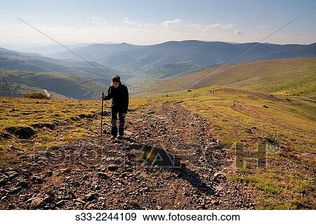 Walking on Tierras de Cameros. Logroo. La Rioja. Spain. View Large Photo Image Stock Photo - Walking on Tierras de Cameros. Logroo. La Rioja. Spain.. Fotosearch