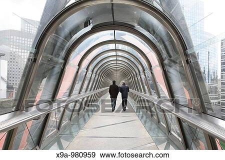 Stock Photo - Walkway in La Defense Business District, Paris, France. Fotosearch