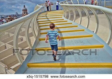 Stock Photo - Walkway on the top of Metropol Parasol structure, Seville, Spain. Fotosearch