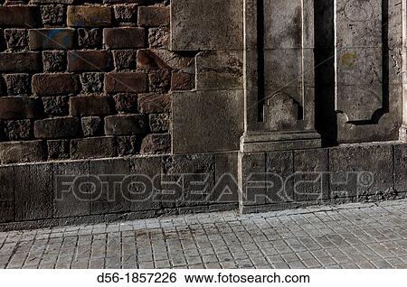 Stock Photograph - Wall, Jardines del Real, Valencia, Spain.. Fotosearch