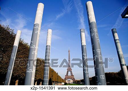 Wall of Peace in Champ de Mars, park around of Eiffel Tower, Paris, France No building better symbolises Paris than the Tour Eiffel View Large Photo Image Stock Image - Wall of Peace in Champ de Mars, park around of Eiffel Tower, Paris, France No building better symbolises Paris than the Tour Eiffel. Fotosearch