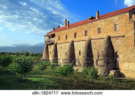 Stock Photo - Wallsl of Alaverdi Monastery, Kakheti, Georgia. Fotosearch