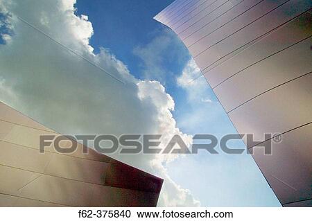 Stock Image - Walt Disney Concert Hall (1987-2003) by Frank Gehry. Los Angeles. USA. Fotosearch