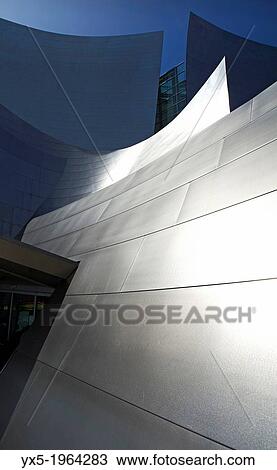 Stock Image - Walt Disney Concert Hall by Frank Gehry in Los Angeles.. Fotosearch