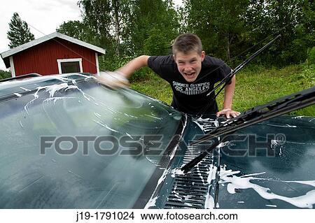 washing a car View Large Photo Image Picture - washing a car. Fotosearch
