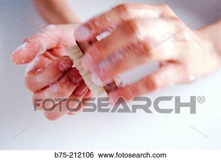 Stock Photograph - Washing fingernails. Fotosearch