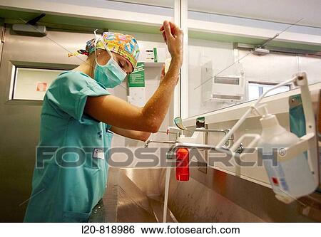 Washing hands, department of surgery. Hospital Universitario de Gran Canaria Doctor Negrin, Las Palmas de Gran Canaria. Canary Islands, Spain View Large Photo Image Stock Photograph - Washing hands, department of surgery. Hospital Universitario de Gran Canaria Doctor Negrin, Las Palmas de Gran Canaria. Canary Islands, Spain. Fotosearch