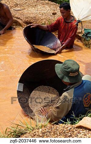 Washing out of Diamaonds on the Diamond Mines of Cempaka, Indonesia. View Large Photo Image Stock Photograph - Washing out of Diamaonds on the Diamond Mines of Cempaka, Indonesia.. Fotosearch