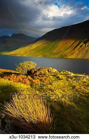 Wast Water in autumn in The Lake District National Park Cumbria England View Large Photo Image Stock Image - Wast Water in autumn in The Lake District National Park Cumbria England. Fotosearch