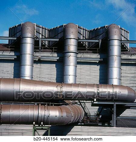 Waste heat recovery. Steel mill. Azpeita. Guipuzcoa. Basque Country. Spain View Large Photo Image Picture - Waste heat recovery. Steel mill. Azpeita. Guipuzcoa. Basque Country. Spain. Fotosearch