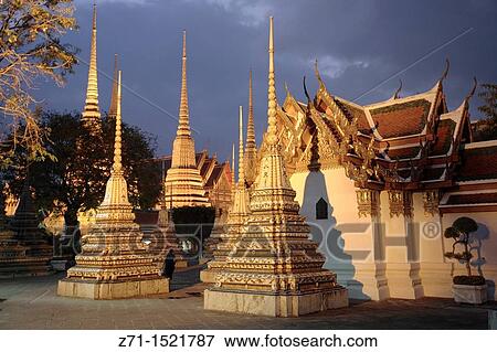 Wat Pho buddhist temple, Bangkok, Thailand View Large Photo Image Stock Photo - Wat Pho buddhist temple, Bangkok, Thailand. Fotosearch