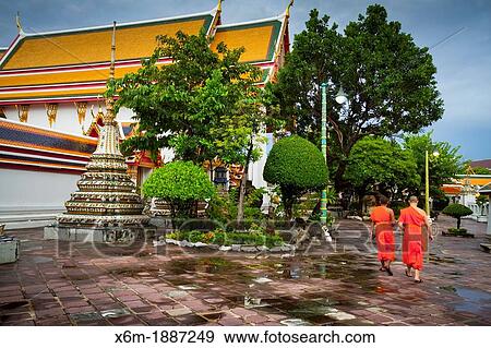 Wat Pho temple Bangkok, Thailand View Large Photo Image Stock Photo - Wat Pho temple Bangkok, Thailand. Fotosearch