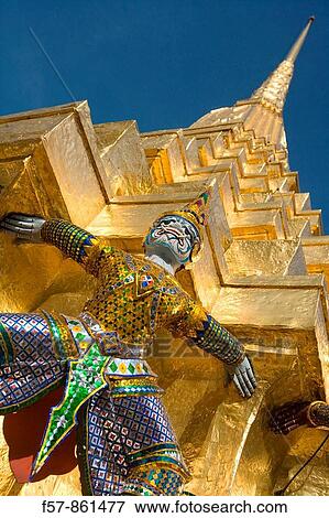 Stock Photo - Wat Phra Kaeo, Bangkok, Thailand. Fotosearch