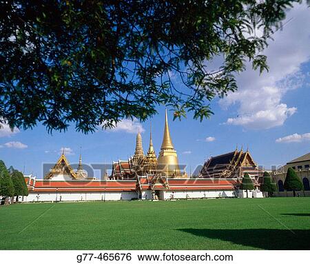 Stock Photograph - Wat Phra Keo temple, Bangkok. Thailand. Fotosearch