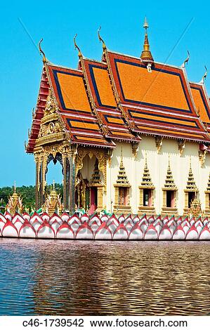 Wat Plai Laem temple, Bo Phut, Ko Samui Island, Thailand, Asia. View Large Photo Image Stock Image - Wat Plai Laem temple, Bo Phut, Ko Samui Island, Thailand, Asia.. Fotosearch