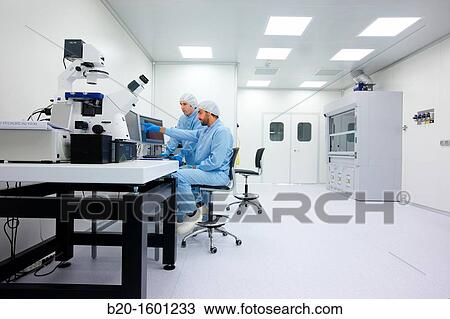 Stock Image - Watching polymeric nanofibers, images of Atomic Force Microscope, AFM . Fotosearch