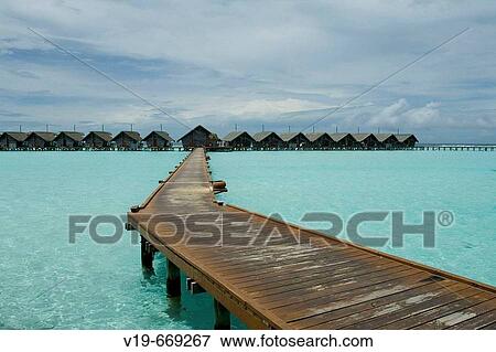 Water Bangalows on Maldives View Large Photo Image Stock Photo - Water Bangalows on Maldives. Fotosearch