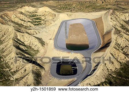 Stock Photo - Water deposits, under construction in Almeria Spain 2. Fotosearch
